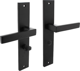 Intersteel Deurkruk Hera op schild 245x45 mm WC63/8 mm mat zwart