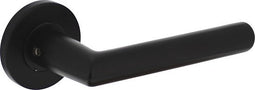 Intersteel Deurkruk Hoek 90° op ronde rozet Ø55x8 mm aluminium zwart