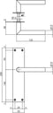 Intersteel Deurkruk Jura met schild 250x55x2mm blind zwart