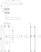 Intersteel Deurkruk Jura met schild 250x55x2mm profielcilindergat 55mm rvs geborsteld
