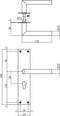 Intersteel Deurkruk Jura met schild 250x55x2mm profielcilindergat 55mm rvs geborsteld