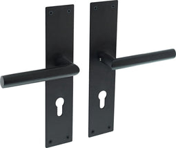 Intersteel Deurkruk Jura met schild 250x55x2mm profielcilindergat 72mm zwart