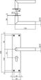 Intersteel Deurkruk Jura met schild 250x55x2mm profielcilindergat 72mm zwart