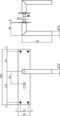 Intersteel Deurkruk Jura met schild 250x55x2mm sleutelgat 56mm rvs geborsteld