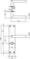 Intersteel Deurkruk Jura met schild 250x55x2mm WC63/8 zwart