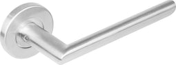 Intersteel Deurkruk Ovale Hoek 90° op rozet rvs geborsteld