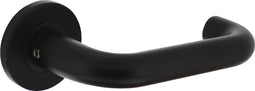 Intersteel Deurkruk Rond op rozet Ø55x8 mm aluminium zwart