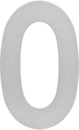 Intersteel Huisnummer 0 150x2mm rvs geborsteld