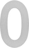 Intersteel Huisnummer 0 150x2mm rvs geborsteld
