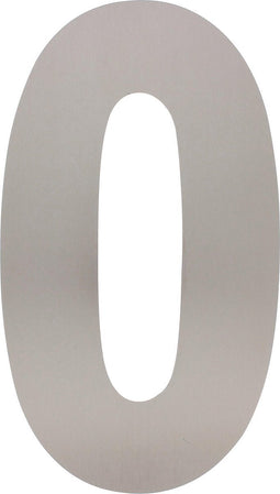 Intersteel Huisnummer 0 XL hoogte 30 cm rvs geborsteld