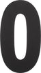 Intersteel Huisnummer 0 XXL hoogte 50 cm rvs/mat zwart