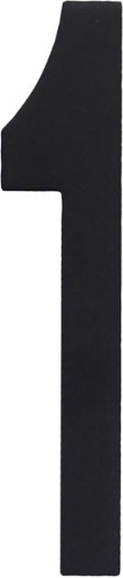 Intersteel Huisnummer 1 rvs mat zwart