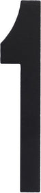 Intersteel Huisnummer 1 rvs mat zwart
