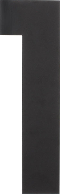 Intersteel Huisnummer 1 XXL hoogte 50 cm rvs/mat zwart