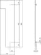 Intersteel Huisnummer 1 XXL hoogte 50 cm rvs/mat zwart
