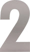 Intersteel Huisnummer 2 XXL hoogte 50 cm rvs geborsteld
