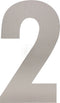 Intersteel Huisnummer 2 XXL hoogte 50 cm rvs geborsteld