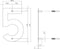Intersteel Huisnummer 5 150x2mm rvs geborsteld