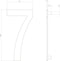 Intersteel Huisnummer 7 rvs mat zwart