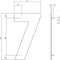 Intersteel Huisnummer 7 XL hoogte 30 cm rvs geborsteld