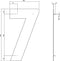 Intersteel Huisnummer 7 XXL hoogte 50 cm rvs geborsteld