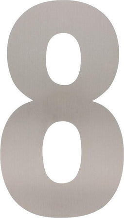 Intersteel Huisnummer 8 XL hoogte 30 cm rvs geborsteld