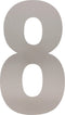 Intersteel Huisnummer 8 XXL hoogte 50 cm rvs geborsteld