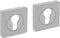 Intersteel Rozet met profielcilindergat vierkant 55x55x10 mm wit
