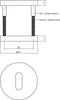 Intersteel Rozet met sleutelgat ø49x7 mm mat zwart