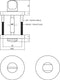 Intersteel Rozet met toilet-/badkamersluiting ø49x7 mm messing mat titaan PVD