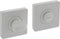 Intersteel Rozet met toilet-/badkamersluiting vierkant 55x55x10 mm wit