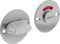 Intersteel Rozet rond plat 50 mm toilet-/badkamersluiting met 8 mm stift rvs geborsteld