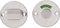 Intersteel Rozet rond plat 50 mm toilet-/badkamersluiting met 8 mm stift rvs geborsteld