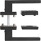 Intersteel Set achterdeurbeslag Amsterdam op vierkante massieve rozet SKG*** met kerntrekbeveiliging rvs zwart