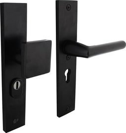 Intersteel Veiligheidsbeslag met kerntrekbeveiliging SKG*** profielcilinder 55 mm rechthoekig voordeurbeslag zwart