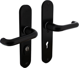 Intersteel Veiligheidsbeslag SKG*** kruk/kruk profielcilinder 72 mm met kerntrekbeveiliging aluminium zwart
