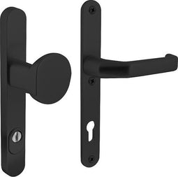 Intersteel Veiligheidsbeslag smal SKG*** greep/kruk profielcilinder 92 mm met kerntrekbeveiliging zwart