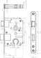 Intersteel Woningbouw cilinder dag- en nachtslot 55 mm rvs geborsteld