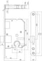 Intersteel Woningbouw cilinder kastslot 55 mm rvs geborsteld