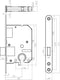 Intersteel Woningbouw cilinder kastslot 55 mm rvs geborsteld