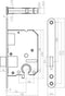 Intersteel Woningbouw cilinder kastslot 55 mm zwart