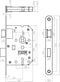 Intersteel Woningbouw klavier dag- en nachtslot 55 mm rvs geborsteld