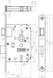 Intersteel Woningbouw klavier dag- en nachtslot wit 55 mm
