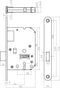 Intersteel Woningbouw klavier kastslot 55 mm wit