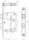 Intersteel Woningbouw toilet-/badkamerslot 63/8 mm rvs geborsteld