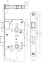 Intersteel Woningbouw toilet-/badkamerslot zwart 63/8 mm