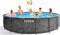 Intex Baltik Frame Pool - Houtlook zwembad - 457x122 cm - met pomp en accessoires