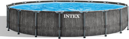 Intex Baltik Frame Pool - Houtlook zwembad - 549x122 cm - met pomp en accessoires
