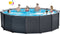 Intex Graphite Panel Pool 478x124 cm met zandfilter, ladder, afdek- en grondzeil - Model 2022