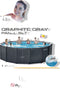 Intex Graphite Panel Pool 478x124 cm met zandfilter, ladder, afdek- en grondzeil - Model 2022